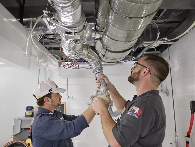 Marblehead Air Duct Cleaning technician performing thorough AC duct cleaning in Marblehead