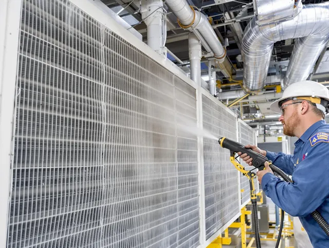 Professional commercial coil cleaning by Marblehead Air Duct Cleaning in Marblehead