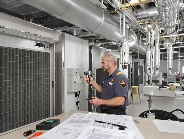 Professional filter system inspection by Marblehead Air Duct Cleaning in Marblehead